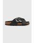 Birkenstock Kožené pantofle Siena Big Buckle dámské černá barva 1020156 - Pepit.cz