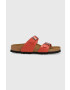 Birkenstock Pantofle Sydney dámské červená barva 1026162 - Pepit.cz