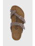 Birkenstock Semišové pantofle hnědá barva - Pepit.cz