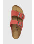 Birkenstock Semišové pantofle Arizona Corduroy pánské červená barva 1026145 - Pepit.cz