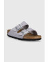 Birkenstock Semišové pantofle Arizona SFB dámské fialová barva 1024241 1024241-PurpleFog - Pepit.cz