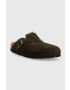 Birkenstock Semišové pantofle Boston FUR - Pepit.cz