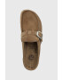 Birkenstock Semišové pantofle Buckley dámské béžová barva 1019490 - Pepit.cz