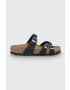 Birkenstock Semišové pantofle Franca dámské černá barva - Pepit.cz