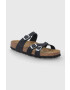 Birkenstock Semišové pantofle Franca dámské černá barva - Pepit.cz