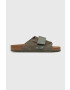 Birkenstock Semišové pantofle Kyoto zelená barva 1023831 - Pepit.cz