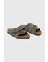 Birkenstock Semišové pantofle Kyoto zelená barva 1023831 - Pepit.cz