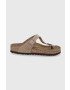 Birkenstock Semišové žabky Gizeh hnědá barva 943811-oil.tab.br - Pepit.cz