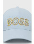 Boss Green Bavlněná čepice BOSS Boss Athleisure s potiskem - Pepit.cz