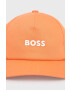 Boss Orange Bavlněná čepice BOSS Boss Casual červená barva s aplikací - Pepit.cz