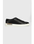 Boss Kožené sneakers boty Clint černá barva 50486498 - Pepit.cz