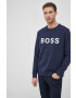 Boss Green Mikina Boss Boss Athleisure pánská tmavomodrá barva s potiskem - Pepit.cz