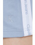 Calvin Klein Jeans Bavlněné šortky dámské s aplikací high waist - Pepit.cz