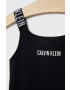 Calvin Klein Jeans Jednodílné dětské plavky černá barva - Pepit.cz