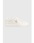 Calvin Klein Jeans Kožené sneakers boty CLASSIC CUPSOLE FLUO CONTRAST WN bílá barva YW0YW00912 - Pepit.cz