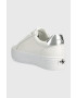 Calvin Klein Jeans Kožené sneakers boty VULC FLATFORM LACEUP bílá barva YW0YW01220 - Pepit.cz