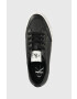 Calvin Klein Jeans Kožené sneakers boty Yw0yw01025 Vulc Flatf Low Wrap Around Logo černá barva - Pepit.cz