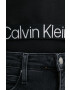 Calvin Klein Jeans Mikina pánská černá barva vzorovaná - Pepit.cz