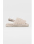 Calvin Klein Jeans Pantofle Home Slipper Fakefur Elastic béžová barva - Pepit.cz