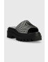 Calvin Klein Jeans Pantofle TOOTHY COMBAT SANDAL OVER MESH dámské černá barva na platformě YW0YW00950 - Pepit.cz