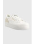 Calvin Klein Jeans Sneakers boty Yw0yw00864 Vulc Flatf Low Cut Mix Material bílá barva - Pepit.cz