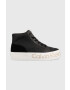 Calvin Klein Jeans Sneakers boty Yw0yw00865 Vulc Flatf Mid Wrap Around Logo černá barva - Pepit.cz