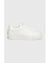 Calvin Klein Jeans Sneakers boty YW0YW00867 VULC FLATFORM BOLD LTH-GLOSSY bílá barva - Pepit.cz