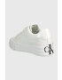 Calvin Klein Jeans Sneakers boty YW0YW00867 VULC FLATFORM BOLD LTH-GLOSSY bílá barva - Pepit.cz