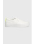 Calvin Klein Jeans Tenisky VULC FLATF BOLD SLIPON FLUO CONT dámské bílá barva - Pepit.cz