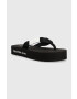 Calvin Klein Jeans Žabky FLATFORM FLIPFLOP dámské černá barva na platformě YW0YW00993 - Pepit.cz