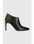 Calvin Klein Kožené kotníkové boty Essential Ankle Bootie 90 dámské černá barva na podpatku - Pepit.cz