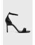 Calvin Klein Kožené sandály GEO STILETTO SANDAL černá barva HW0HW01610 - Pepit.cz