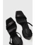 Calvin Klein Kožené sandály GEO STILETTO SANDAL černá barva HW0HW01610 - Pepit.cz