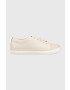 Calvin Klein Kožené tenisky LOW PROF VULC LACE UP - HF MONO béžová barva - Pepit.cz