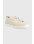 Calvin Klein Kožené tenisky LOW PROF VULC LACE UP - HF MONO béžová barva - Pepit.cz