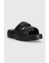 Calvin Klein Pantofle DOUBLE STRAP SLIPPER pánské černá barva HM0HM00967 - Pepit.cz