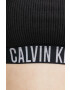 Calvin Klein Plavkový top černá barva měkký košík - Pepit.cz