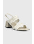 Calvin Klein Sandály SQUARED BLK HL SANDAL 45 HE bílá barva HW0HW01635 - Pepit.cz