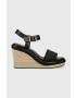 Calvin Klein Sandály WEDGE 70HH - HE dámské černá barva na klínku HW0HW01499 - Pepit.cz