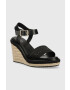 Calvin Klein Sandály WEDGE 70HH - HE dámské černá barva na klínku HW0HW01499 - Pepit.cz