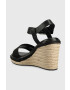 Calvin Klein Sandály WEDGE 70HH - HE dámské černá barva na klínku HW0HW01499 - Pepit.cz