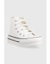 Converse Dětské kožené kecky CON OBUWIE A01016C EVA LIFT bílá barva - Pepit.cz