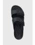 Crocs Pantofle Brooklyn Low Wedge Sandal dámské tmavomodrá barva na platformě 207431 - Pepit.cz