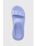 Crocs Pantofle CLASSIC CRUSH SANDAL dámské fialová barva na platformě 207670 - Pepit.cz