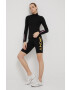 DKNY Kraťasy dámské černá barva s potiskem high waist - Pepit.cz