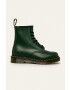 Dr. Martens Kožené workery 1460 dámské zelená barva na plochém podpatku 11822207-Green - Pepit.cz