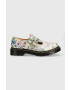 Dr. Martens Kožené polobotky 8065 dámské béžová barva na plochém podpatku DM30793292 DM30793292-Parchment - Pepit.cz