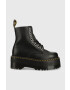 Dr. Martens Kožené workery 1460 Pascal Max dámské černá barva na platformě DM26925001 - Pepit.cz