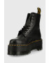 Dr. Martens Kožené workery 1460 Pascal Max dámské černá barva na platformě DM26925001 - Pepit.cz