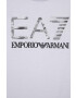 EA7 Emporio Armani Dětské bavlněné tričko bílá barva s potiskem - Pepit.cz